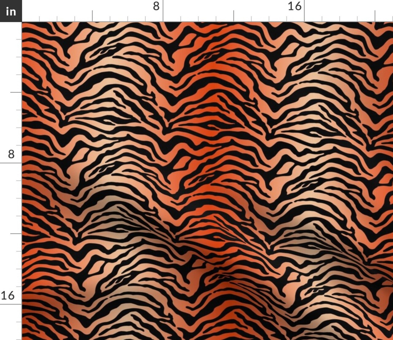 Animal Print Tiger Exotic Jungle Zoo Safari Stripes Big Cats Maximalist Bengal Custom Printed Fabric by Spoonflower Various Fabrics by the Yard or Fat Quarter
